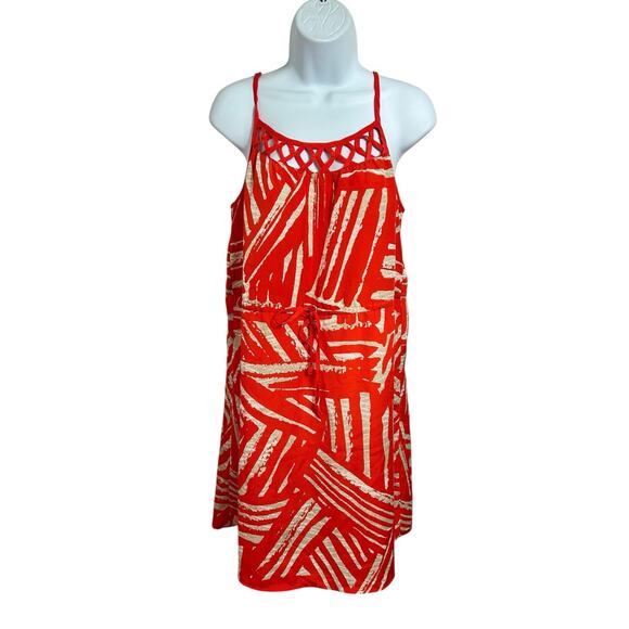 Mossimo Orange Sleeveless Dress Sz Small Lightweight Knee Length Loose - Picture 5 of 7